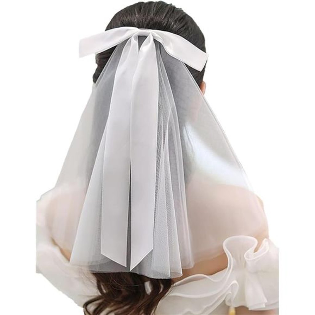 White Short Wedding Veil Pearl Rhinestone Bride Veils Bridal Veils Bachelorette